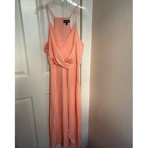 NWOT Dee Elly Light Pink Dress with Front Slit